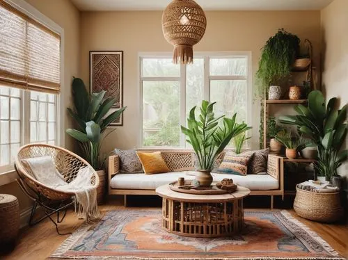 sunroom,house plants,sitting room,modern decor,contemporary decor,living room,houseplants,interior decor,boho art style,mid century modern,home interior,livingroom,houseplant,moroccan pattern,philodendron,berkus,interior design,boho,decor,family room,Photography,Fashion Photography,Fashion Photography 20