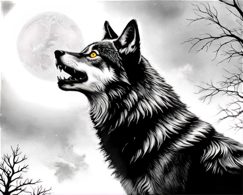 blackwolf,howling wolf,lycanthropy,werewolve,lycanthrope,wolfen,werwolf,wolfsangel,werewolves,werewolf,lycan,gray wolf,constellation wolf,wolfes,lycanthropes,loup,skoll,wolf,lobo,howl,Illustration,Black and White,Black and White 30