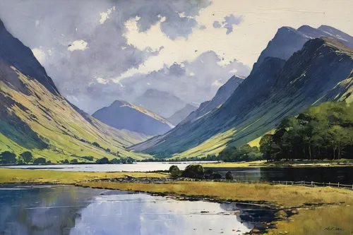 glencoe,scottish highlands,dove lake,river landscape,lake district,stabyhoun,highlands,fjord,gap of dunloe,glenclova,loch,flåm,isle of skye,scotland,olle gill,fjords,nordland,fraser,mull,graeme strom,Illustration,Paper based,Paper Based 05