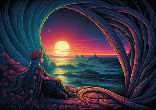 coast sunset,oteil,an island far away landscape,lagoon,tapestry,prog,dune sea,dreamscape,oasis,digital artwork,tidal wave,dusk,dusk background,free land-rose,mushroom landscape,digital art,ocean parad