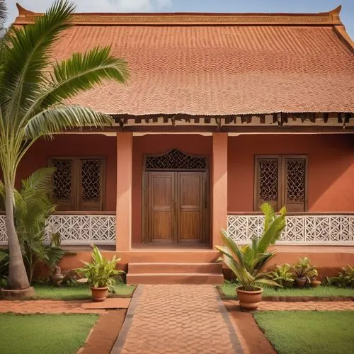 javanese traditional house,peranakan,terracotta tiles,peranakans,rumah gadang,traditional house,traditional building,terracotta,restored home,kumarakom,kau ban mosque,verandas,roof tiles,old colonial house,songkok,mangalorean,house facade,guruvayoor,dharmasthala,gandhipuram,Illustration,Realistic Fantasy,Realistic Fantasy 09