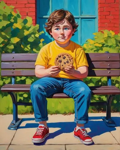 woman holding pie,girl with bread-and-butter,girl with cereal bowl,man on a bench,donut illustration,oil on canvas,cookie,woman eating apple,pan dulce,colomba di pasqua,oil painting on canvas,child portrait,child in park,mince pie,pane,child is sitting,malasada,oil painting,painting easter egg,child with a book,Conceptual Art,Oil color,Oil Color 25