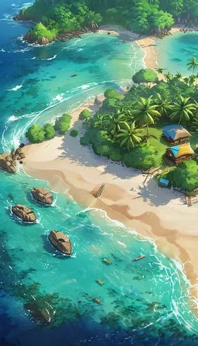 lanikai,kei islands,niijima,island,islands,honolulu,senkaku,yamatai,coiba,tropical beach,tropical sea,machico,the island,yazaki,waikiki,an island far away landscape,hoenn,tropical island,safe island,island residents,Illustration,Japanese style,Japanese Style 03