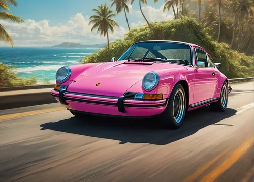 porsche targa,pink car,porsche 911 targa,porsche 911 classic,porsche,porsche 911,porsche 912,porsche 356,volkswagen beetle,porsche 930,the beetle,volkswagen new beetle,cabrio,vw beetle,baja bug,porsche 356/1,cabriolet,beach buggy,beetle,alpine drive,Conceptual Art,Fantasy,Fantasy 05