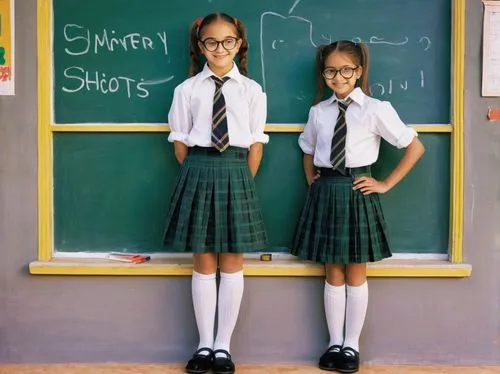 school skirt,school children,chalk blackboard,school uniform,school clothes,school enrollment,blackboard,school start,schoolgirl,private school,a uniform,students,school items,chalkboard background,chalk board,back-to-school,chalkboard,two girls,back to school,kids glasses,Photography,Black and white photography,Black and White Photography 06