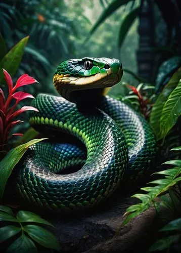 green tree snake,green mamba,green snake,green tree python,tree snake,african house snake,smooth greensnake,western green mamba,emerald lizard,morelia viridis,anaconda,boa constrictor,venomous snake,python,pointed snake,cuban emerald,serpent,tree python,emperor snake,green wallpaper,Illustration,Black and White,Black and White 01