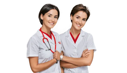 Female physiotherapist, beautiful smile, short hair, gentle hands, white uniform, stethoscope around neck, standing with confidence, one hand on hip, soft natural lighting, warm color tone, shallow de