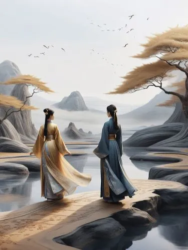 hanfu,thingol,fingolfin,xicheng,damxung,qingming,Illustration,Realistic Fantasy,Realistic Fantasy 01