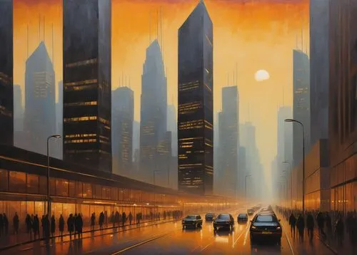 city scape,cityscape,futuristic landscape,cityscapes,skyscrapers,world digital painting,metropolis,coruscant,evening city,mcquarrie,cybercity,urbanworld,city skyline,sci fiction illustration,futurist,city at night,cityzen,tall buildings,city highway,megacities,Illustration,Abstract Fantasy,Abstract Fantasy 15