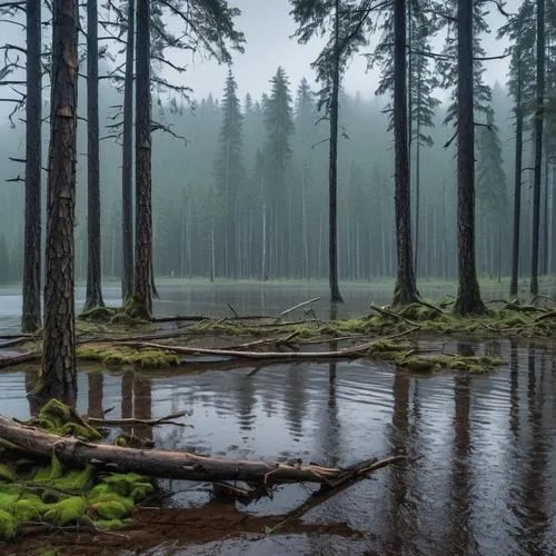 foggy forest,coniferous forest,temperate coniferous forest,bavarian forest,black forest,northern black forest,spruce forest,pine forest,fir forest,forest landscape,forest floor,slowinski national park,tropical and subtropical coniferous forests,forest glade,germany forest,swampy landscape,mixed forest,row of trees,riparian forest,fallen trees on the