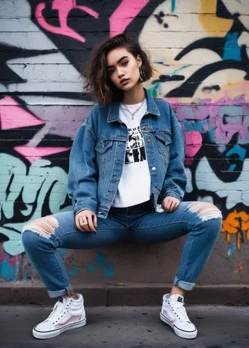 denim jacket,denim,jean jacket,denim background,denim shapes,denim jeans,grunge,jeans background,girl in overalls,denims,concrete chick,puma,ripped jeans,street fashion,girl sitting,skater,80s,menswear for women,woman in menswear,vans,Illustration,Black and White,Black and White 02