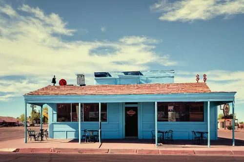 ice cream shop,ice cream stand,route 66,route66,pioneertown,retro diner,soda shop,barber shop,ice cream parlor,general store,store fronts,busselton,south australia,virginia city,the coffee shop,awnings,tin roof,blue coffee cups,toll house,wild west hotel,Art,Classical Oil Painting,Classical Oil Painting 26