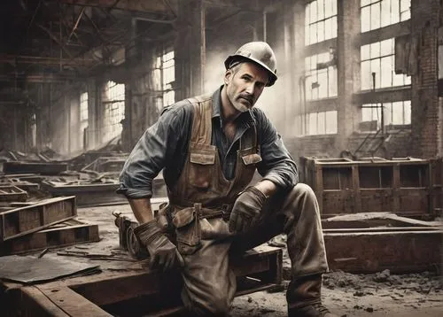 tradesman,steelworker,machinist,autoworker,warehouseman,construction worker,laborer,seamico,repairman,engineman,industrialist,workman,metalworker,ironworker,coalminer,blacksmith,workingman,worker,miner,dockworker,Illustration,Black and White,Black and White 30