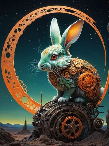 steppe hare,lepus,thumper,ostara,wild hare,ostern,Illustration,Realistic Fantasy,Realistic Fantasy 15