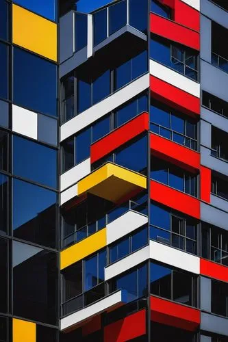 mondrian,mondriaan,three primary colors,colorful facade,bauhaus,apartment block,escala,apartment blocks,balconies,constructivist,multistorey,lewitt,block of flats,corbu,scampia,facade painting,apartment building,reclad,seidler,constructivism,Art,Classical Oil Painting,Classical Oil Painting 27