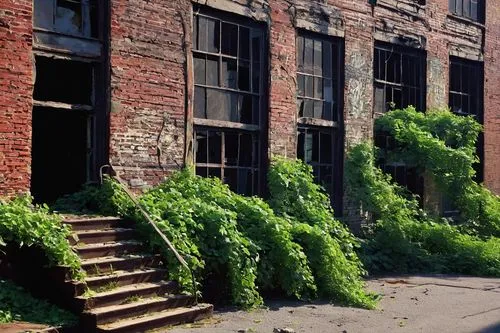 abandoned factory,old factory building,middleport,old factory,brickyards,abandoned building,industrial ruin,brickworks,warehouses,sugar plant,overgrowth,vines,greengate,old brick building,old vine,warehouse,abandoned places,fabrik,empty factory,row of windows,Photography,Black and white photography,Black and White Photography 10