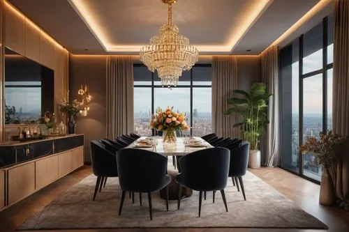 penthouses,dining room,breakfast room,modern decor,contemporary decor,dining table,dining room table,sky apartment,luxury home interior,interior modern design,modern kitchen interior,interior decoration,interior design,minotti,great room,luxe,modern kitchen,centrepiece,interior decor,residential tower,Photography,General,Sci-Fi