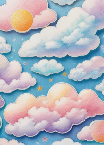 cumulus clouds,clouds,sky clouds,little clouds,rainbow clouds,clouds - sky,paper clouds,cloudscape,watercolor background,cloud play,colored pencil background,cumulus,cumulus cloud,cloudy sky,partly cloudy,cloudy skies,blue sky clouds,about clouds,clouds sky,crayon background,Conceptual Art,Daily,Daily 17