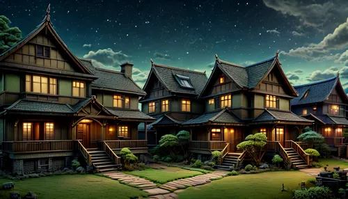 show only one house, turn the lights inside house off,wooden houses,houses clipart,wooden house,witch's house,witch house,victorian house,knight village,beautiful home,chalet,traditional house,3d fant