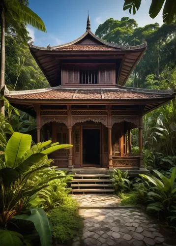 taman ayun temple,asian architecture,javanese traditional house,the golden pavilion,buddhist temple,golden pavilion,beomeosa temple,dojo,teahouse,baan,matityahu,buddha tooth relic temple,biruta,thai temple,minangkabau,ubud,nusajaya,angsana,bali,mitrajaya,Art,Classical Oil Painting,Classical Oil Painting 32