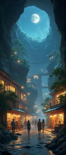 yamatai,onsen,aquarium,shaoming,cave on the water,underwater oasis,Photography,General,Realistic