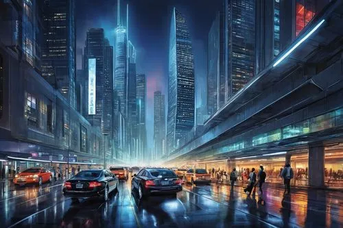 cybercity,futuristic landscape,cityscape,metropolis,guangzhou,sci fiction illustration,urbanworld,world digital painting,coruscant,cybertown,superhighways,city at night,cyberport,futuristic,city highway,shanghai,makati,cityzen,urban,hypermodern,Illustration,Abstract Fantasy,Abstract Fantasy 23