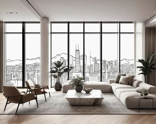 apartment lounge,modern living room,penthouses,living room,livingroom,contemporary decor,loft,modern decor,apartment,an apartment,sky apartment,modern minimalist lounge,interior modern design,luxury home interior,lofts,home interior,modern room,shared apartment,appartement,minotti,Illustration,Black and White,Black and White 04