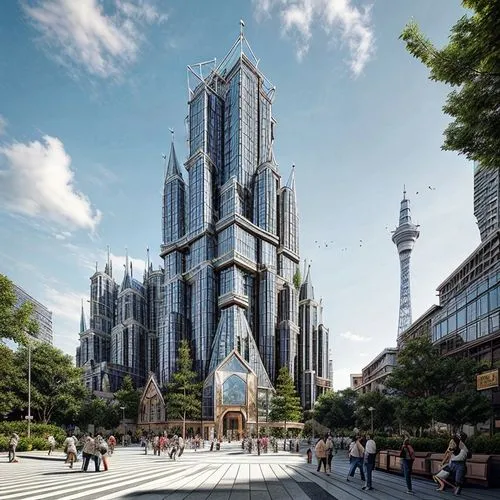 frankfurt,sagrada familia,messeturm,são paulo,duomo di milano,frankfurter würstchen,cologne panorama,steel tower,futuristic architecture,frankfurt am main germany,cologne cathedral,lotte world tower,duomo,ulm minster,urban towers,duomo square,kirrarchitecture,freiburg,renaissance tower,kurfürstendamm,Architecture,General,Modern,None