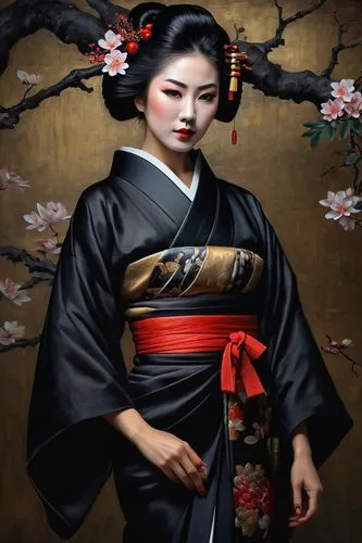 geisha girl,geisha,japanese art,japanese woman,oriental painting,japanese culture,chinese art,oriental girl,ikebana,oriental princess,samurai,japanese style,kimono fabric,the japanese doll,cool woodblock images,oriental,plum blossoms,katana,japanese character,japanese floral background,Photography,General,Fantasy