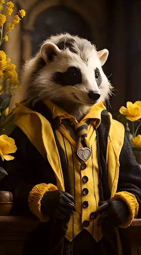 bard,anthropomorphized animals,common opossum,rataplan,musical rodent,mozartkugeln,conductor,mozartkugel,badger,animals play dress-up,mainzelmännchen,art bard,quill,virginia opossum,opossum,hummel,fer