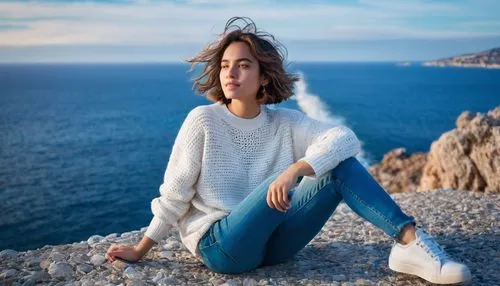 cap de formentor,capri,folegandros,formentor,balearic islands,karpathos,corsica,aeolian islands,girl sitting,mallorca,by the sea,balearica,nerja,puglia,lycian,the balearics,aegean,girl in a long,sardinia,ibiza,Illustration,American Style,American Style 12