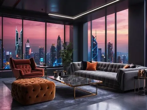 penthouses,apartment lounge,livingroom,sky apartment,modern living room,living room,great room,modern room,modern decor,sitting room,interior modern design,damac,contemporary decor,minotti,manhattan skyline,skyloft,an apartment,loft,interior design,appartement,Conceptual Art,Sci-Fi,Sci-Fi 26