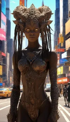 kinnara,mahadeva,mahishasura,afrofuturism,png sculpture,voodoo woman