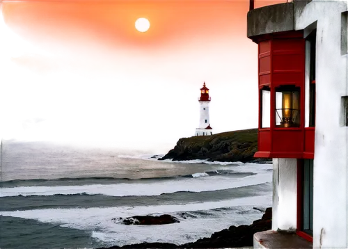 red lighthouse,petit minou lighthouse,lighthouse,electric lighthouse,light house,point lighthouse torch,crisp point lighthouse,pigeon point,battery point lighthouse,light station,ponta do sol,lifeguard tower,nubble,life buoy,guiding light,headland,seascape,red lantern,galley head,photomanipulation,Photography,Black and white photography,Black and White Photography 03