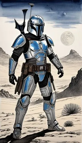 boba fett,kosmus,droid,storm troops,r2-d2,boba,erbore,droids,war machine,spartan,patrols,mercenary,r2d2,clone jesionolistny,sci fi,starwars,stormtrooper,alien warrior,lone warrior,star wars,Illustration,Paper based,Paper Based 30