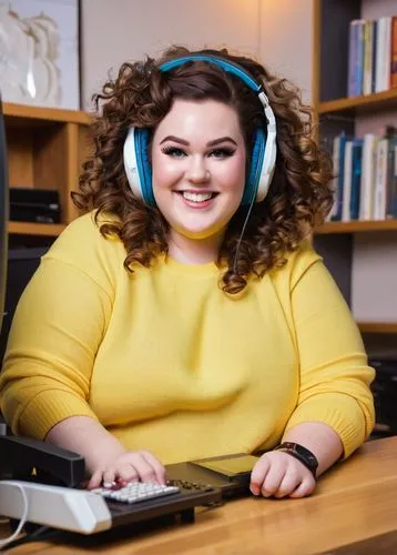 girl at the computer,programadora,anele,wireless headset,macphie,lipcsei,podcaster,headphones,jenji,headset,computadoras,wireless headphones,student with mic,headphone,stav,computer freak,sennheiser,online courses,bbw,glodjane,Illustration,Paper based,Paper Based 09