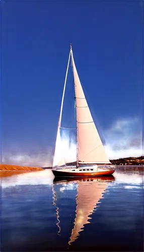 Sailing boat, white sail, wooden hull, shiny surface, reflection on water, morning sunlight, gentle waves, 3/4 composition, shallow depth of field, soft focus, warm color tone, cinematic lighting.

Le