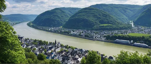 View from the Gedeonseck down to the Rhine at Boppard, Unesco world heritage sight Midle Rhine valley, Germany,rhine river,rhine,bernese oberland,pieniny,rhine shipping,cochem,danube gorge,bad ems,din