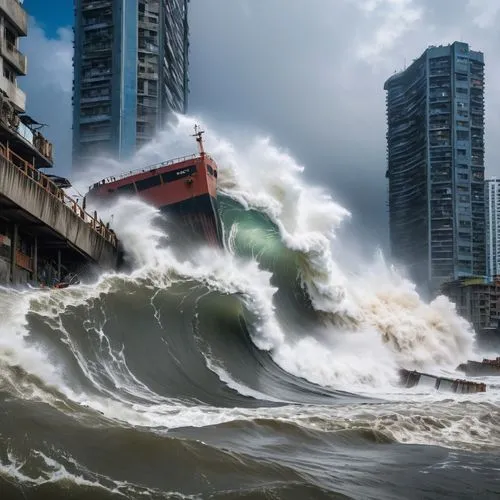 storm surge,sea storm,tidal wave,japanese waves,tsunami,tsunamis,Photography,General,Natural