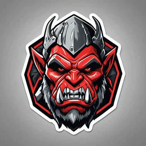 demonomicon,bot icon,akuma,oni,twitch icon,trigon,Unique,Design,Sticker