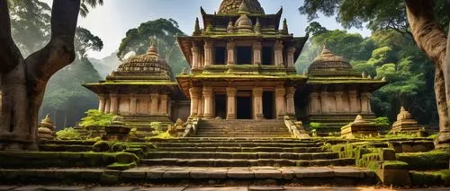 thai temple,buddhist temple complex thailand,stone pagoda,angkor,cambodia,asian architecture,phnom,dhamma,buddhist temple,pagodas,taman ayun temple,phuntsok,tempel,temple,kuthodaw pagoda,somtum,chiangmai,khmer,vietnam,shambhala,Art,Artistic Painting,Artistic Painting 47