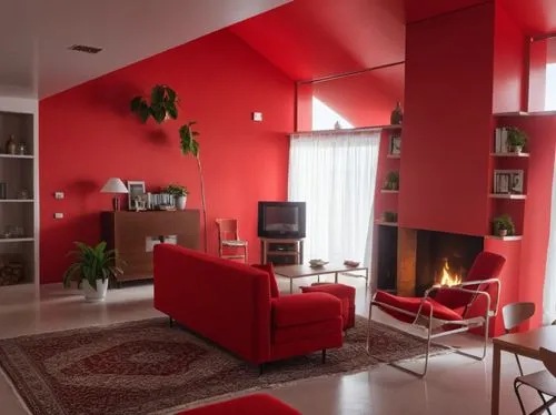 divano rosso ,the room is clean and empty of people,home interior,interior decoration,modern decor,interior decor,livingroom,contemporary decor,Photography,General,Realistic