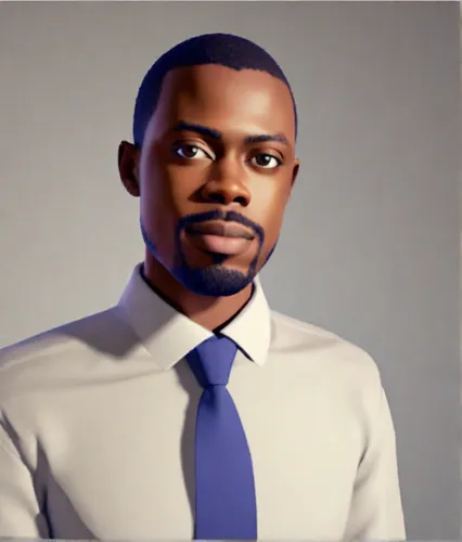 black businessman,african businessman,real estate agent,a black man on a suit,businessman,animated cartoon,custom portrait,3d rendered,business man,character animation,black professional,portrait back