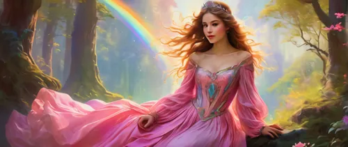 faerie,rosa 'the fairy,faery,rainbow background,fantasy picture,fairy queen,fairy tale character,rosa ' the fairy,fae,fairy,children's fairy tale,fairy forest,little girl fairy,fairy dust,a fairy tale