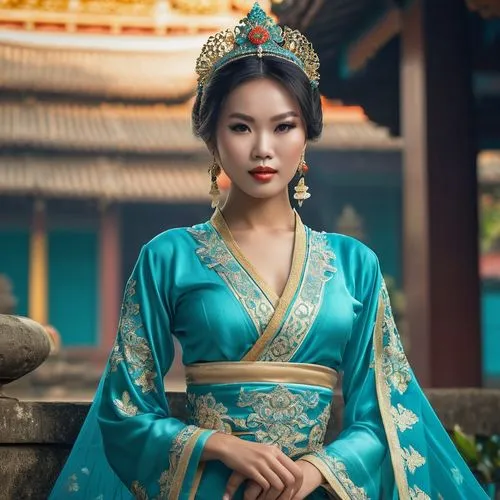 oriental princess,asian costume,vietnamese woman,miss vietnam,hanfu,inner mongolian beauty,teal blue asia,zilin,jinling,mulan,khamti,huahong,qibao,asian woman,sichuanese,yangmei,jingqian,vintage asian,vietnamese,oriental girl,Photography,General,Realistic