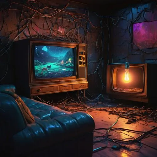 television,tv set,retro television,plasma tv,tv,analog television,cartoon video game background,game room,television set,hdtv,lcd tv,gamecube,abandoned room,watch tv,world digital painting,game illustration,playing room,nostalgic,game art,cabin,Illustration,Realistic Fantasy,Realistic Fantasy 31