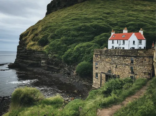 Compose a chilling horror tale unfolding in Robin Hood's Bay.,robin hood's bay,northern ireland,headland,scotland,cliff top,scottish folly,sceleton coast,aberdeenshire,neist point,ireland,runswick bay