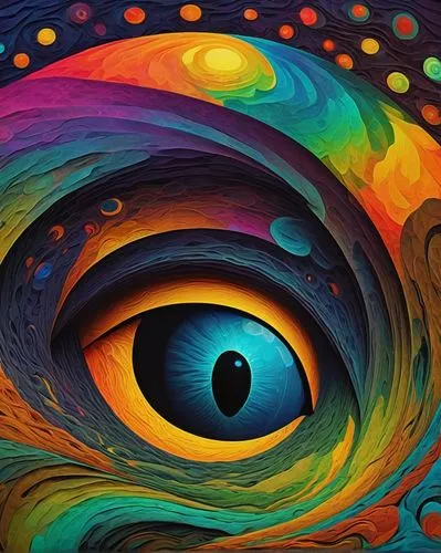 cosmic eye,psychedelic art,abstract eye,eye,peacock eye,eye ball,eyeball,psychedelic,third eye,colorful spiral,all seeing eye,hypnotized,the eyes of god,retina nebula,dimensional,vortex,hypnotic,eye cancer,robot eye,hallucinogenic,Art,Artistic Painting,Artistic Painting 27