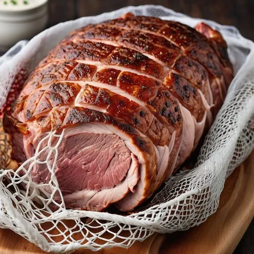 roast pork,easter lamb,porchetta,pork tenderloin,prime rib,gammon,roast beef,turkey ham,pork loin,roll roast,black forest ham,rack of lamb,roast duck,lamb meat,roasted duck,pork,ham,turducken,roast goose,smoked beef,Photography,General,Realistic