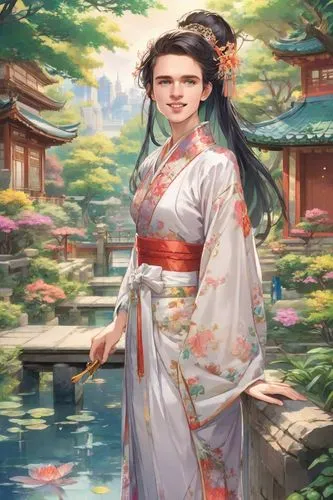 yi sun sin,wuchang,hanbok,oriental princess,japanese floral background,shuanghuan noble,geisha,oriental painting,portrait background,chinese art,spring festival,chinese background,zui quan,japanese sakura background,hwachae,mukimono,guilinggao,oriental girl,mulan,korean culture,Digital Art,Anime